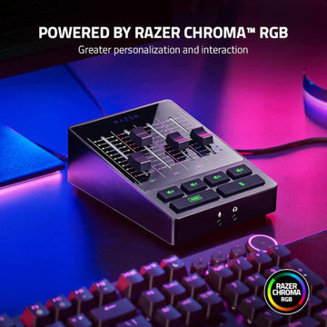 Razer Audio Mixer (Analog Audio Mixer, 4-channel Interface with Mute Buttons, XLR Input with Preamp, Plug and Play), Black, RZ19-03860100-R3M1